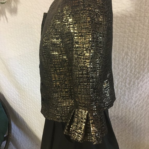 Victor Costa Gold and Black Evening Jacket - Picture 4 of 6